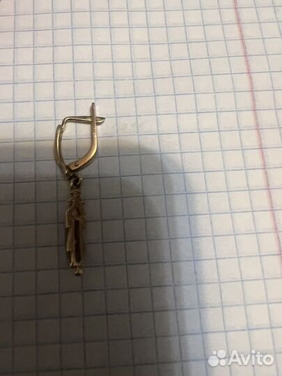 Серьги золотые с брилиантами 585