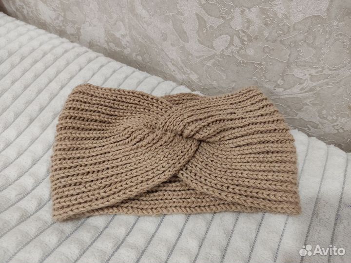 Повязка на голову вязаная на весну