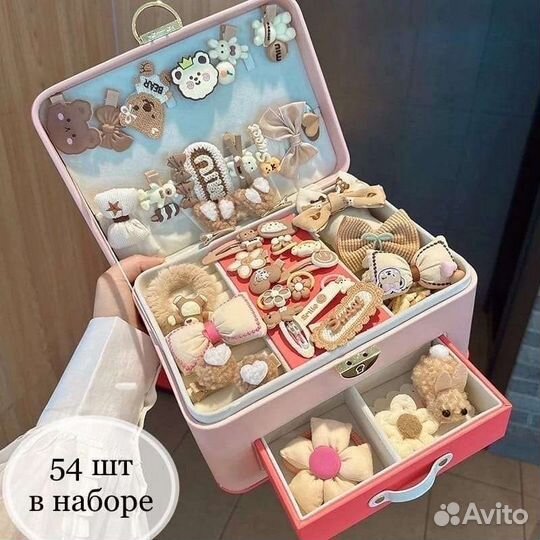 Подарок для девочек,короб с аксессуарами для волос