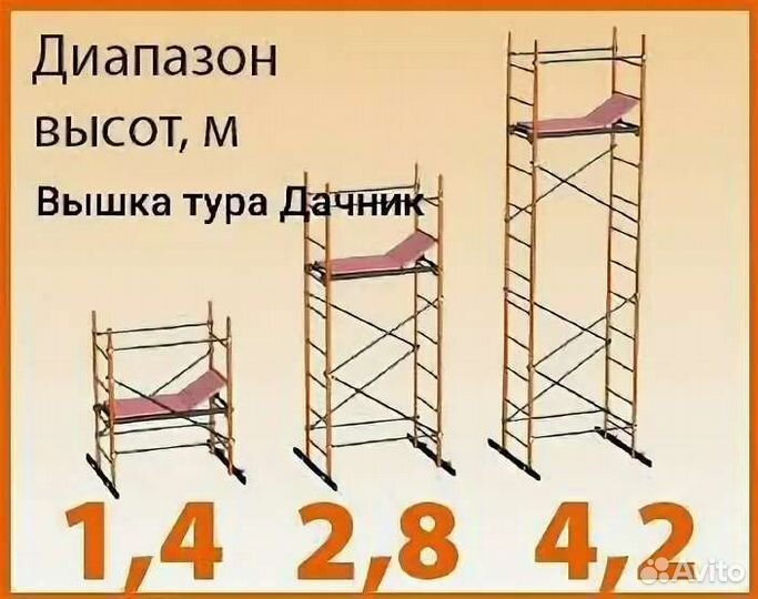 Вышка тура Дачник 0,7х1,6х4,2м