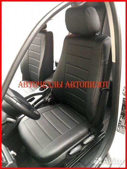 Чехлы Автопилот BMW X1 e84 из экокожи чёрные