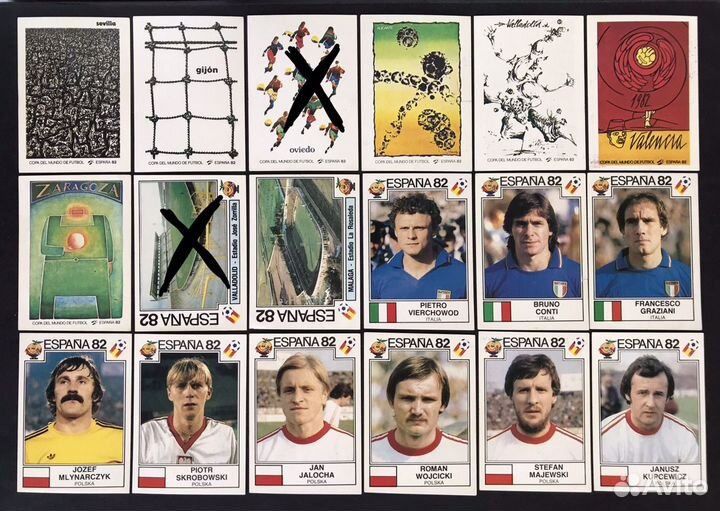 Panini наклейки World Cup Espana 1982 - на выбор