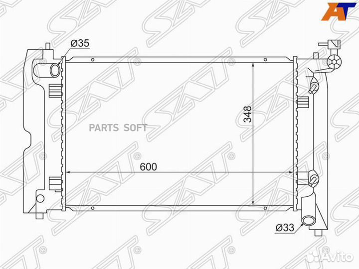 Радиатор Toyota Avensis (T250) 03-08 / Corolla (E1