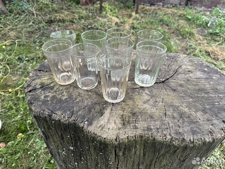 Стеклянные стаканы, рюмки СССР
