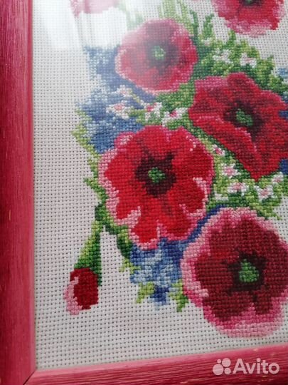 6 картин вышивка крестом ручная работа
