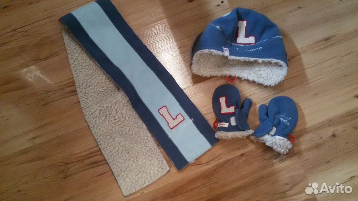 Зимний набор: шапка, варежки, шарф Lodger на 1-3 г