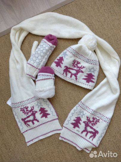 Комплект шапка, шарф, варежки, Luhta Nisula