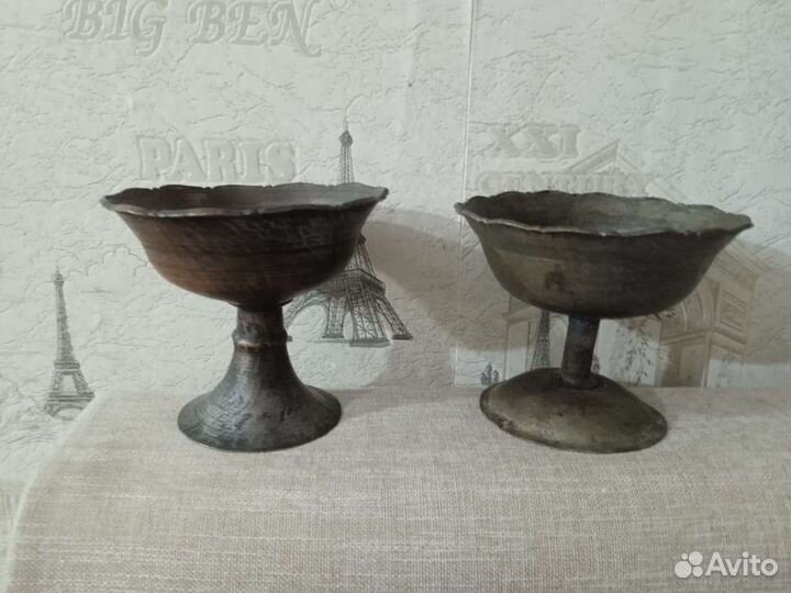 Подносы маленькие медные старинные