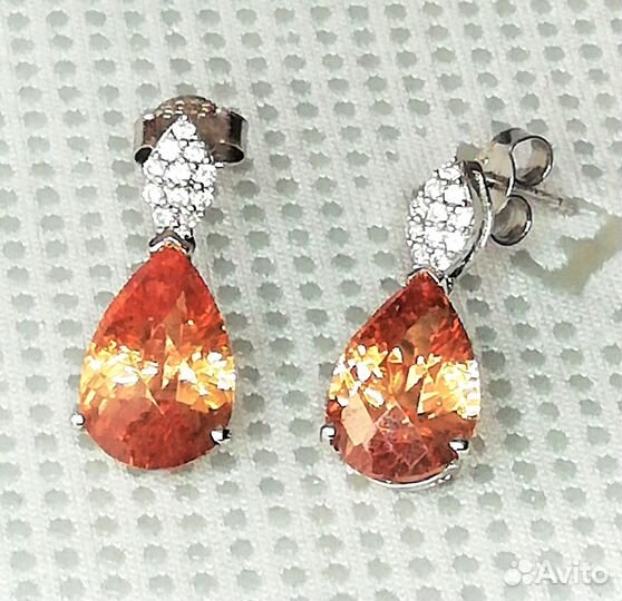 Серьги серебро Сваровски С506