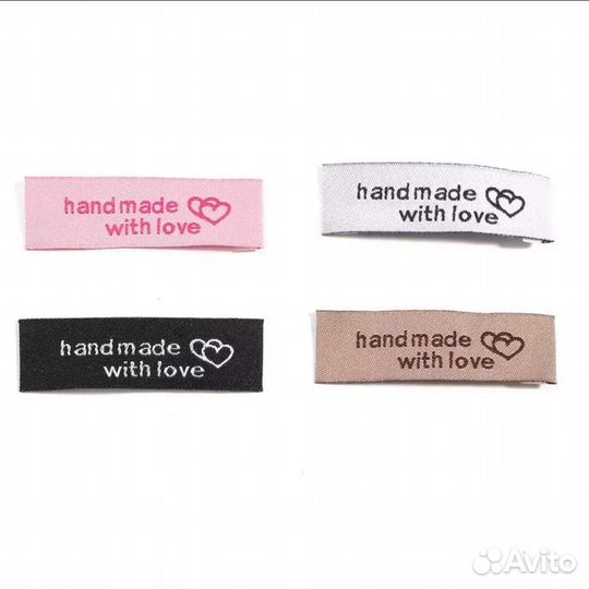 Тканевая Бирка для одежды 'Handmade'