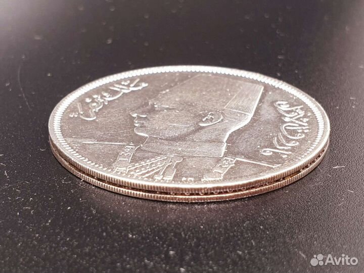 10 пиастров 1937 г Египет Серебро Фарук I. 833 пр