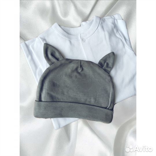 Шапка для новорожденного весна