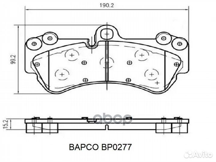 Колодки тормозные VW touareg 02- перед. bp0277