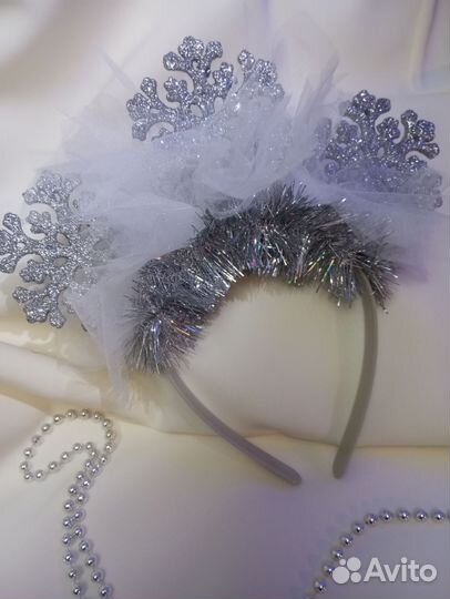 Ободок снежинка