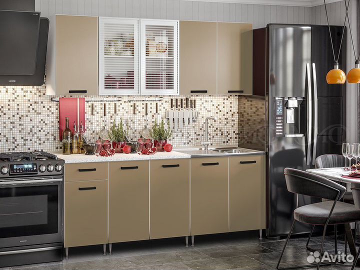 Кухонный гарнитур Рио капучино 2,0 метра