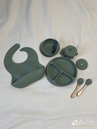 Силиконовая детская посуда