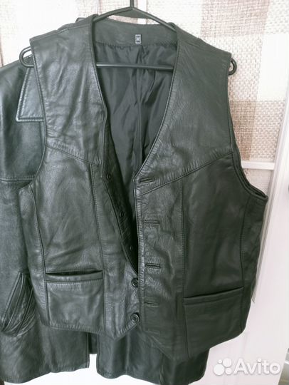 Для любителей кожи. Пальто и жилет