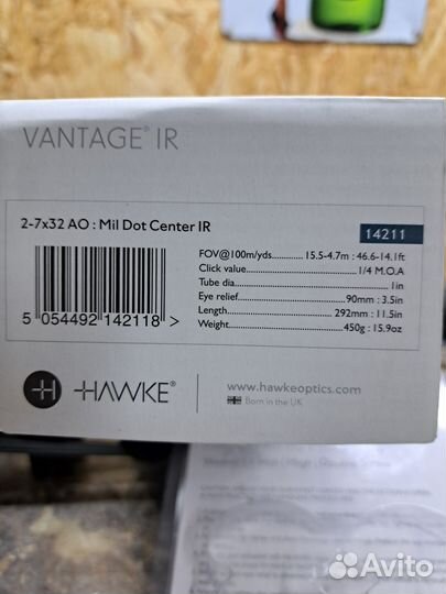 Оптический прицел Hawke vantage IR 2-732 AO