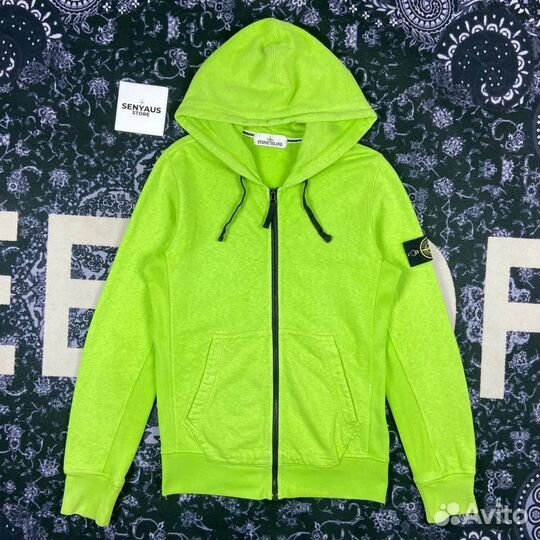 Зип худи stone island зеленая