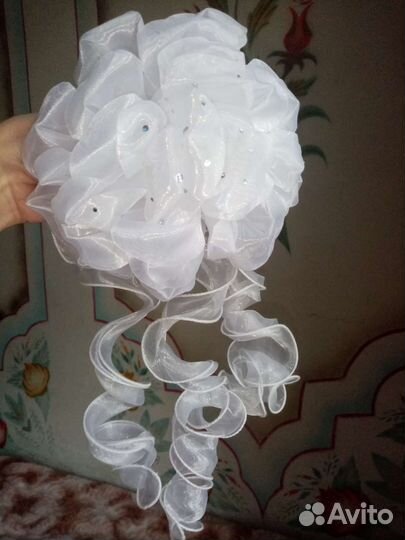 Белые банты школьные