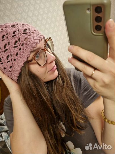 Шапочка летняя вязаная