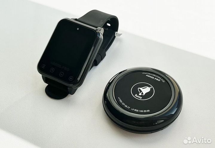 Кнопка вызова официанта для кафе и часы пейджер