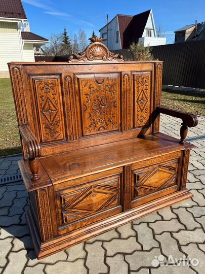 Лавка, скамья-сундук 19век