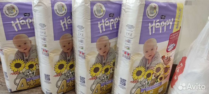 Подгузники Happy 4+
