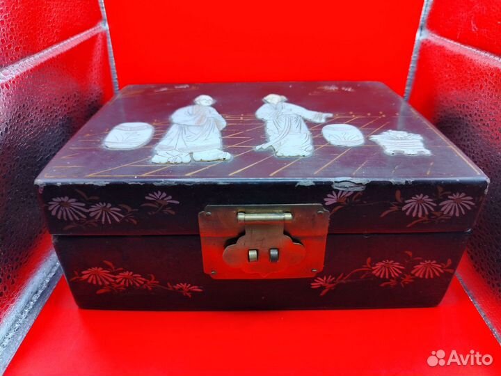 Шкатулка япония пермалутр кость