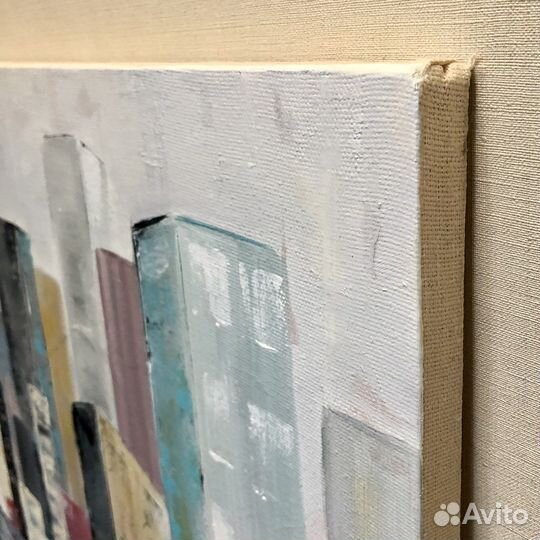 Интерьерная картина абстракция «Город» 60х60 см