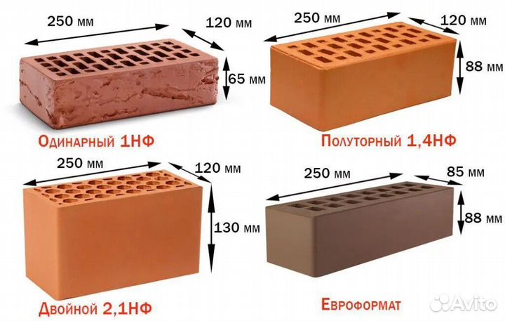 Кирпич утолщенный лицевой/ желтый