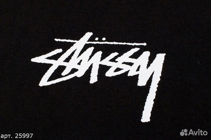 Футболка Stussy Чёрная трещены