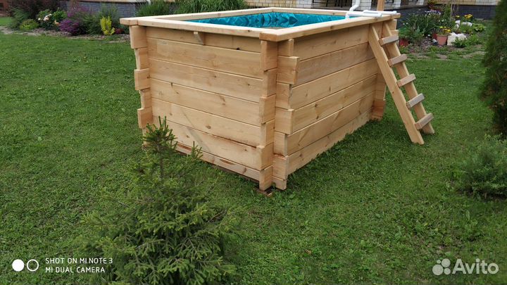 Каркасный бассейн деревянный