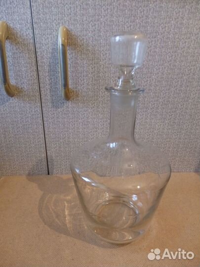 Графин офисный. Стекло. Объём 1,5 л. СССР
