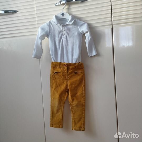 Рубашка боди для мальчика 74 - 80 + брюки