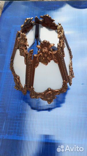 Люстра фонарь бронза