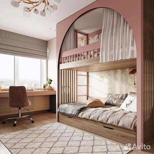 Детская кровать двухъярусная