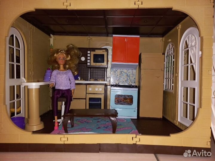 Кукольный домик для барби с мебелью