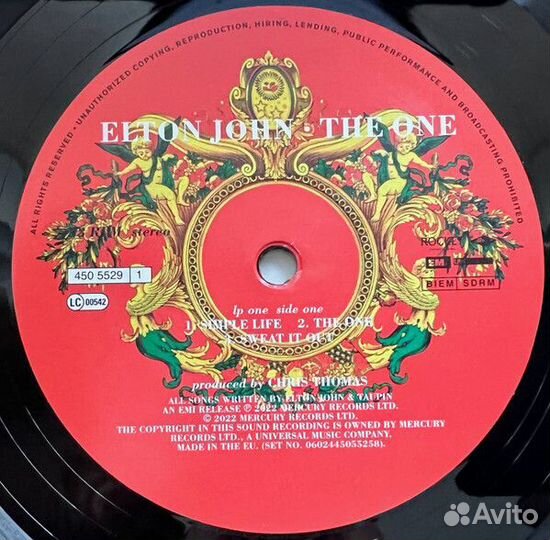 Elton John – The One, 2LP, EU 2022 (1992) новый