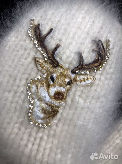 Варежки из пуха норки