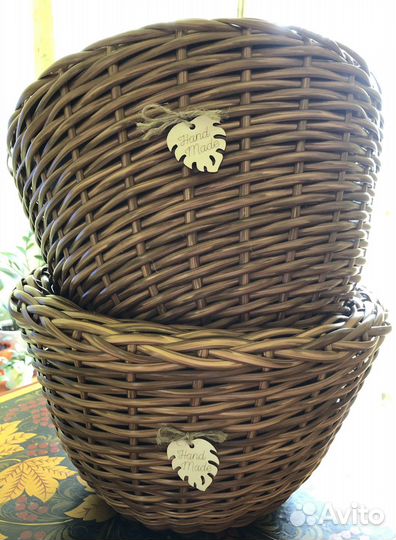 Кашпо из ротанга