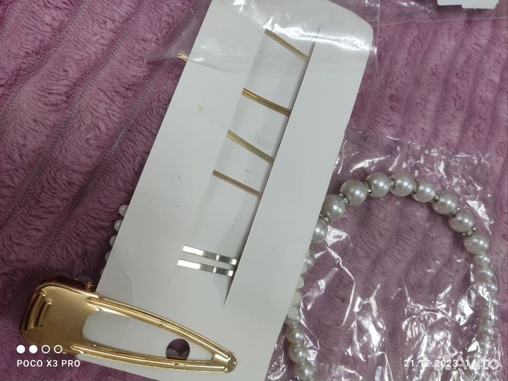 Заколки новые набор 6 шт + ободок, цена за все