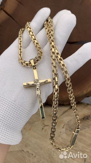 Золотая цепь двойной якорь