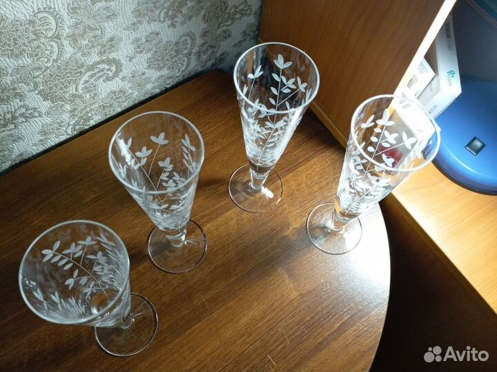 Хрустальные фужеры гусь хрустальный СССР