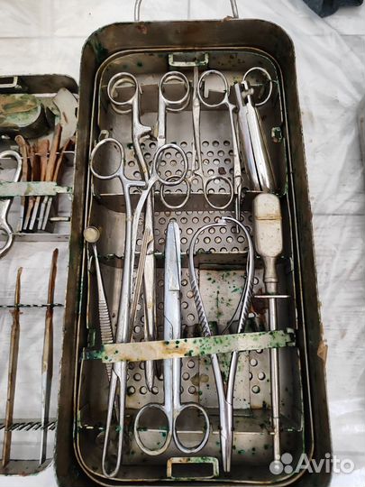 Ветеринарный хирургический набор советский новый