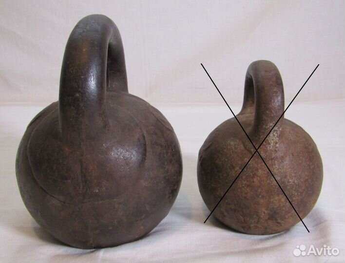 Гиря, гирька Чугун На 20 и 10 фунтов 19 век №8427