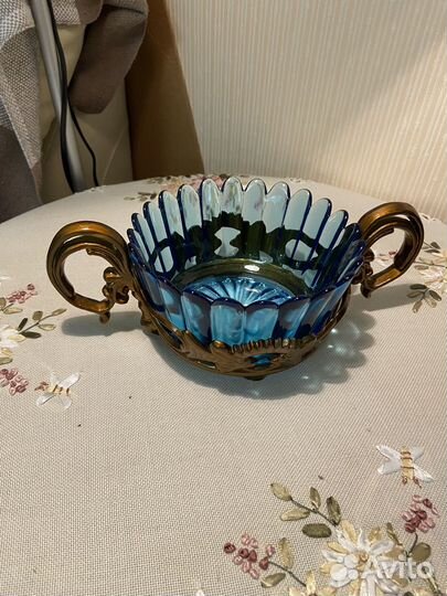 Конфетницы, фруктовницы цветное стекло СССР