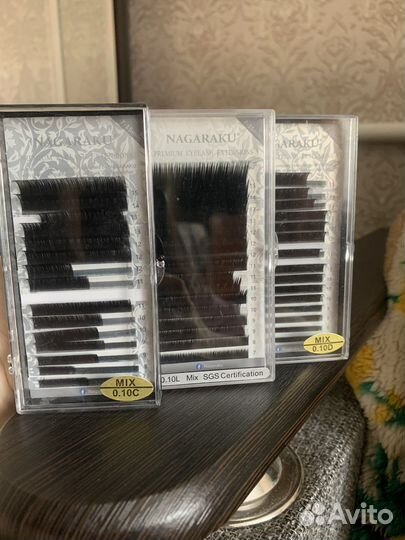 Ресницы для наращивания, пучки 2д, 3д, пинцеты