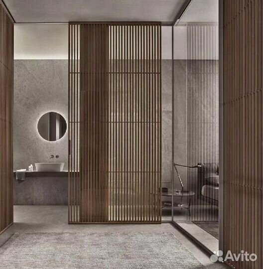 Реечные перегородки / Перегородки из реек