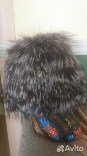Шапка женская из чернобурки